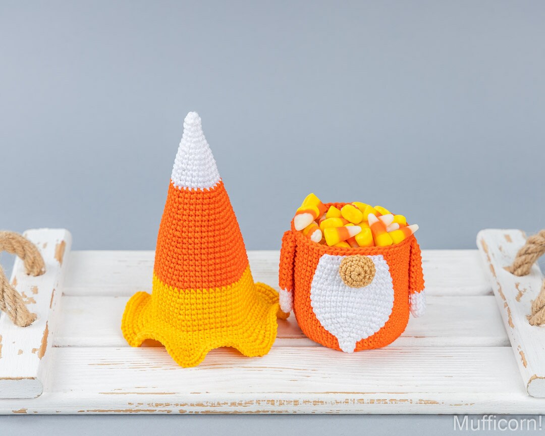 Halloween gnome candy corn Candy Keeper