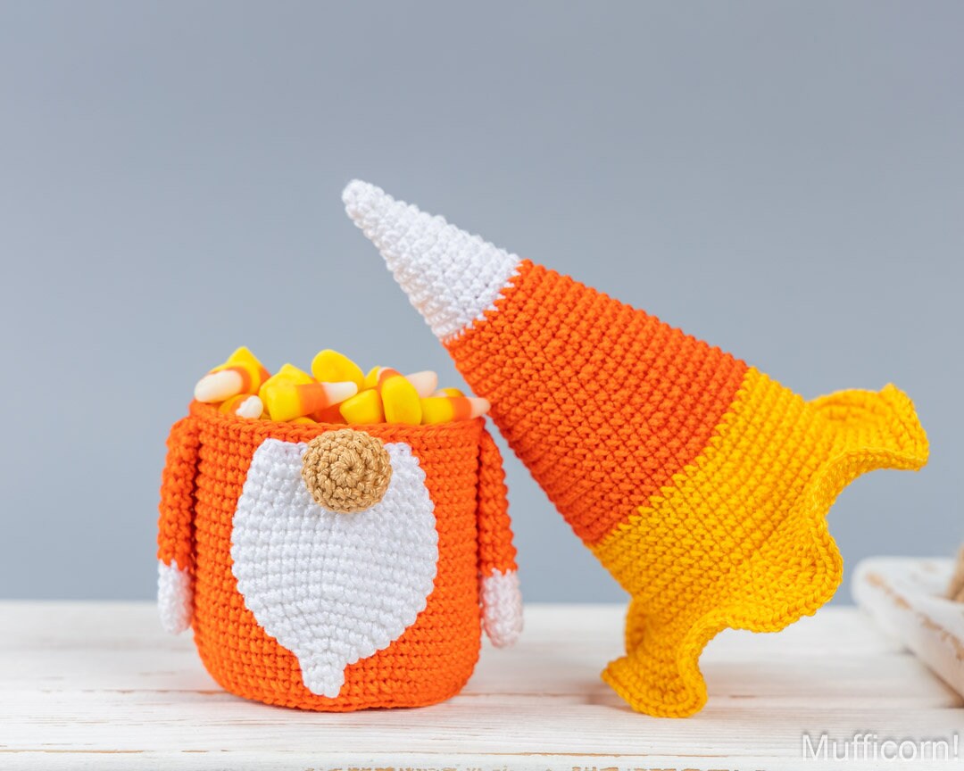 Halloween gnome candy corn Candy Keeper
