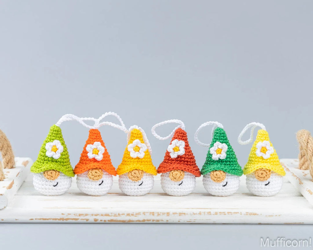 Gnomes Keychains with Flowers