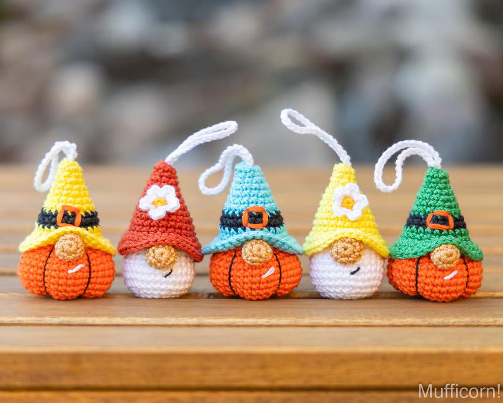 Crochet patterns bundle: Halloween Keychains