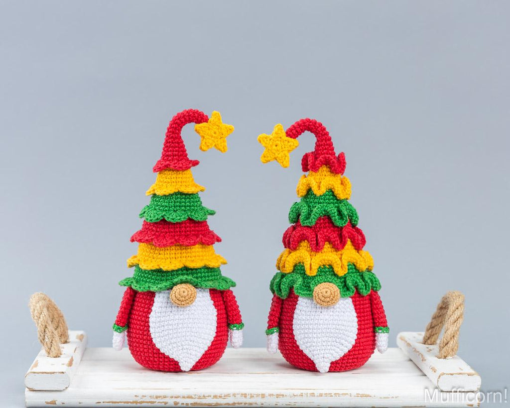 Crochet Patterns Bundle: Christmas Tree Gnomes