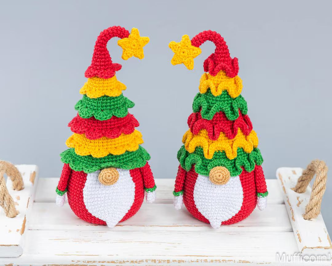 Crochet Patterns Bundle: Christmas Tree Gnomes