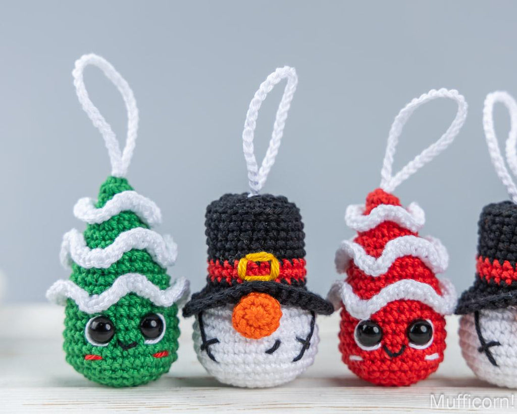 Christmas Tree & Snowman Ornaments Bundle
