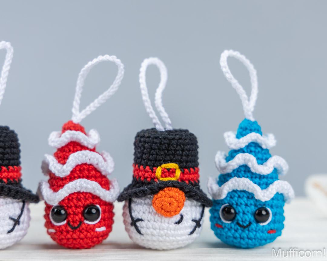 Christmas Tree & Snowman Ornaments Bundle