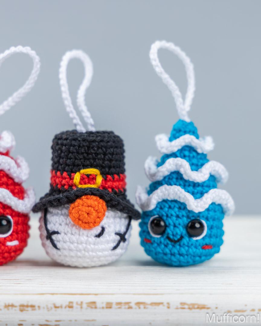 Christmas Tree & Snowman Ornaments Bundle