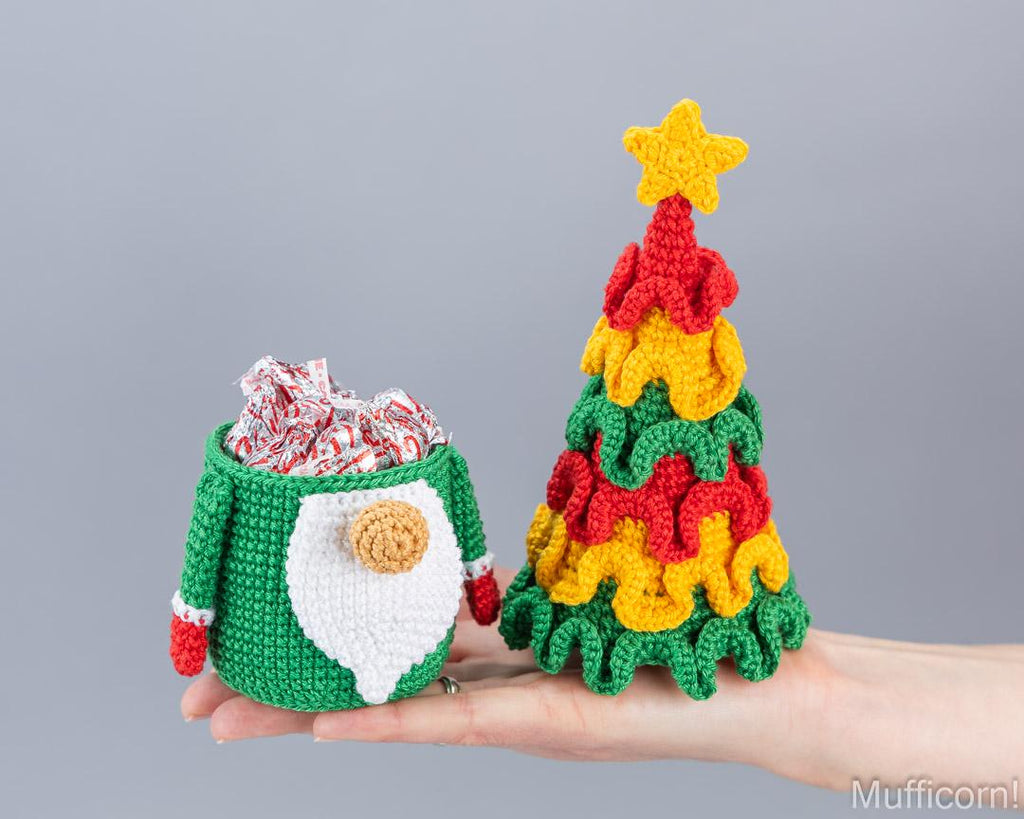 Christmas Tree Gnome Rainbow Candy Keeper