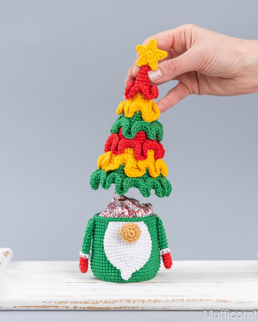 Christmas Tree Gnome Rainbow Candy Keeper