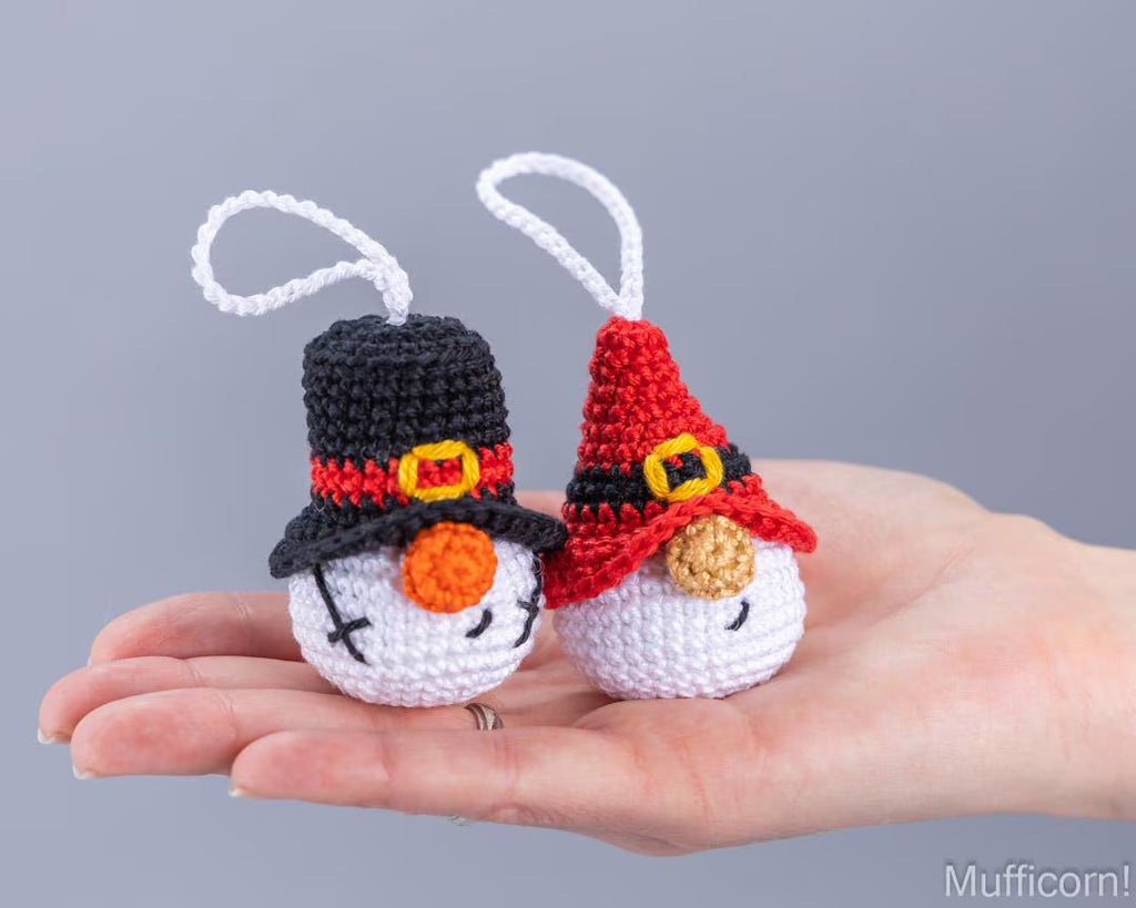 Crochet Patterns Bundle: Christmas Ornaments Santa, Christmas Tree and Snowman