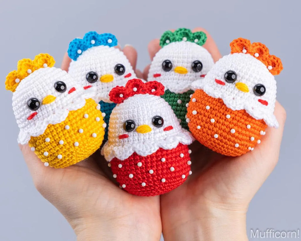 Crochet patterns bundle: Easter Bunny & Chicken
