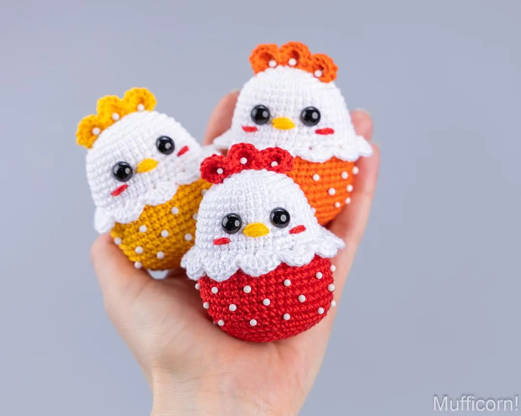 Crochet patterns bundle: Easter Bunny & Chicken