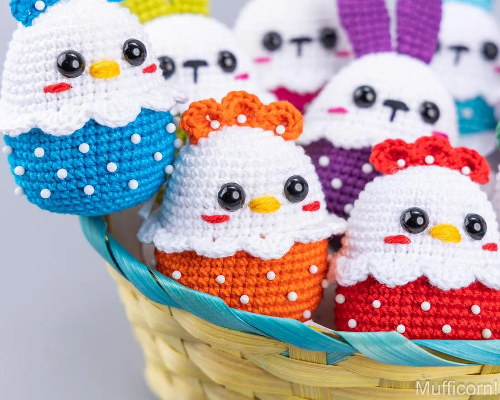 Crochet patterns bundle: Easter Bunny & Chicken