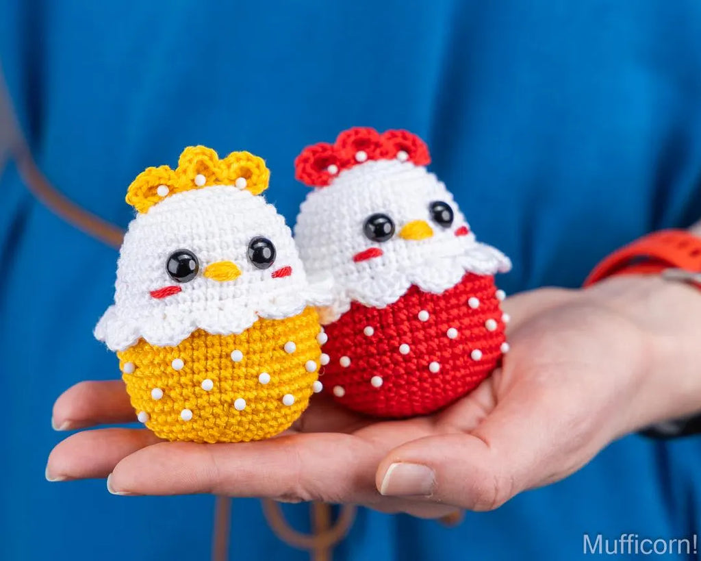 Crochet patterns bundle: Easter Bunny & Chicken