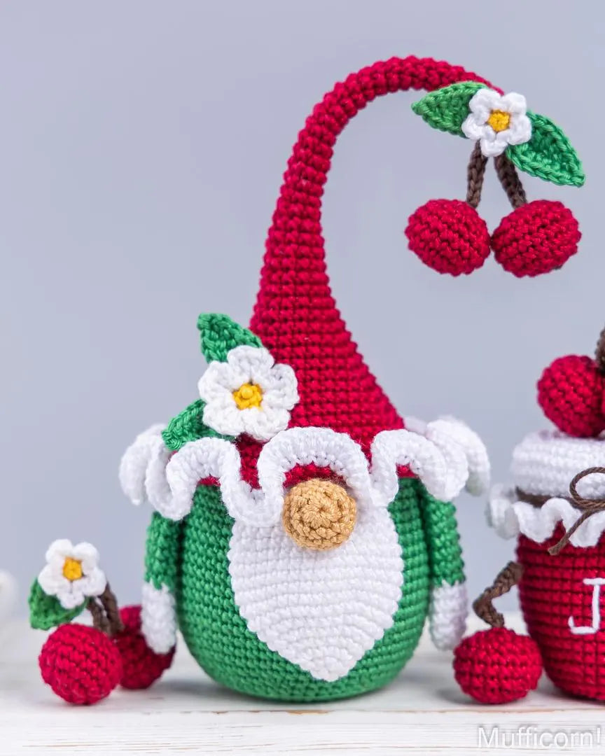 Cherry Gnome with a Jar of Jam