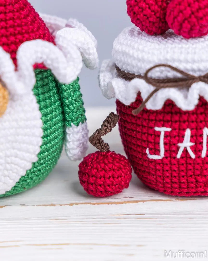 Cherry Gnome with a Jar of Jam