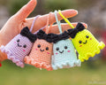 Ghost keychains with a bow