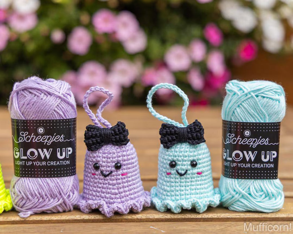 Ghost keychains with a bow