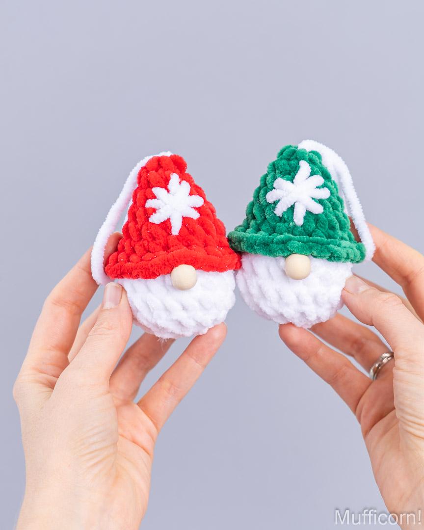 Plush Christmas gnome ornaments