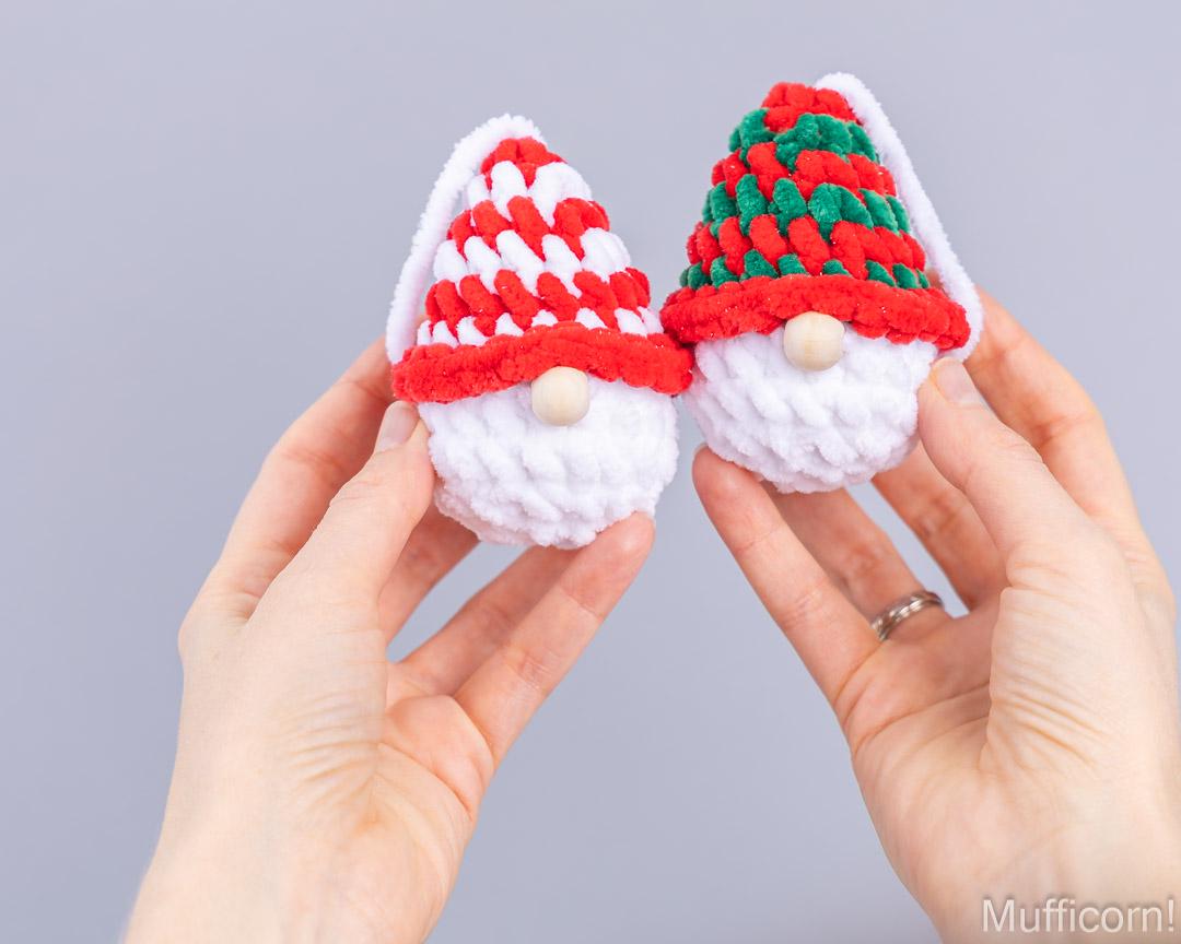 Plush Christmas gnome ornaments