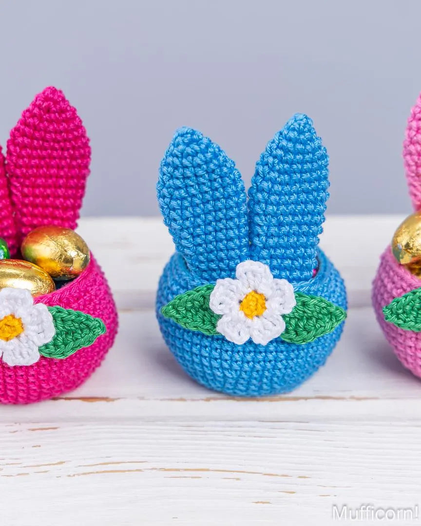 Easter Basket with Bunny Ears & Flower