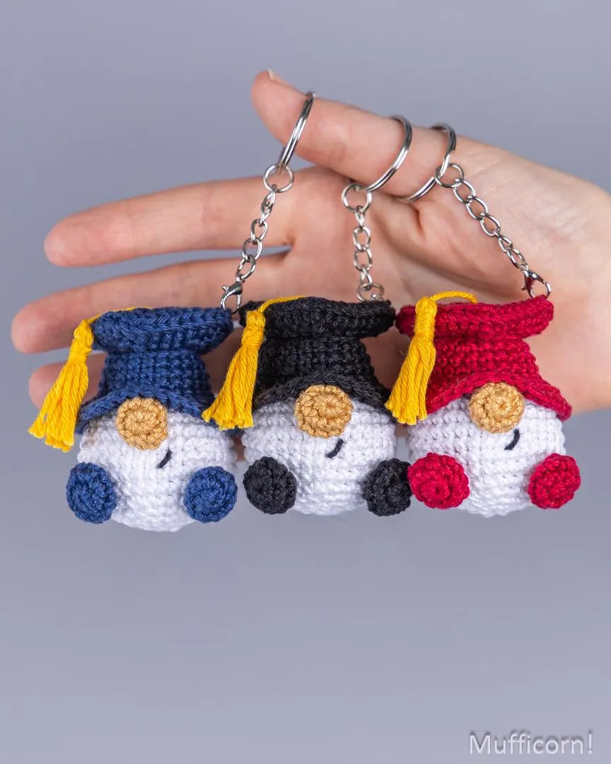 Mini Graduation Gnomes Keychains