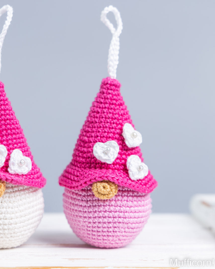 Valentine Heart Gnome Bag Charms