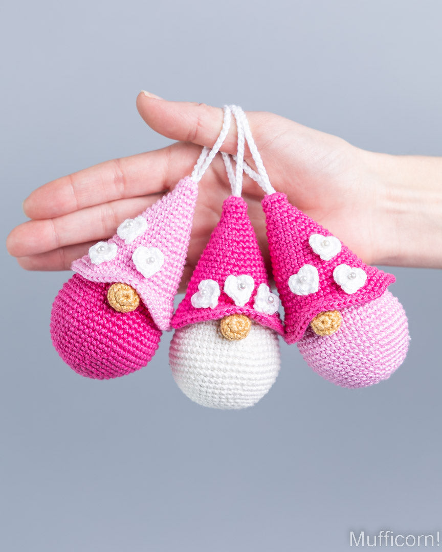 Valentine Heart Gnome Bag Charms