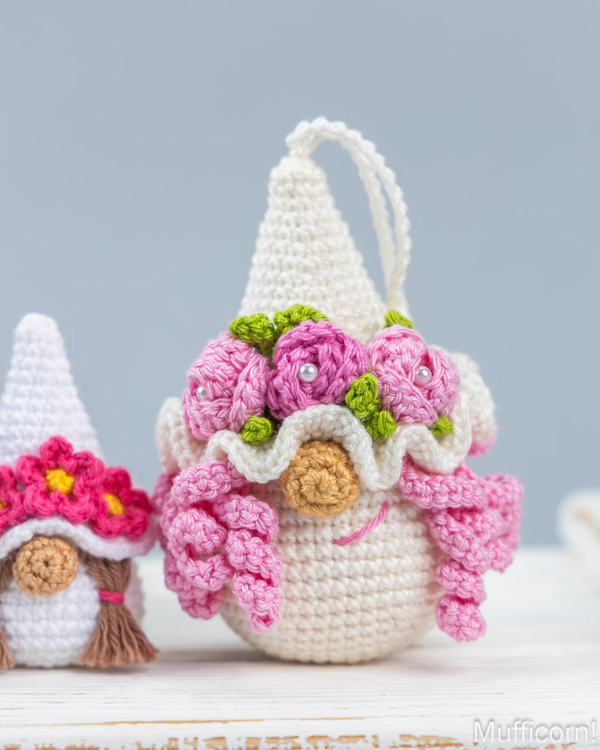 Crochet patterns bundle: Wedding Gnomes keychains