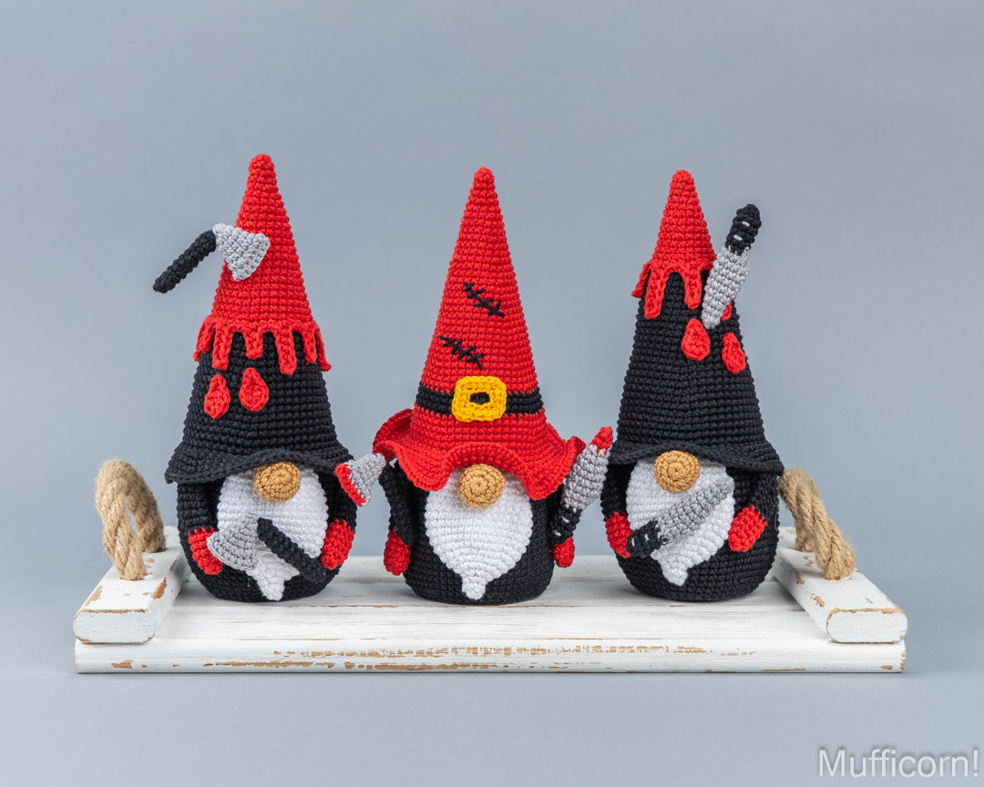 Halloween Crochet Patterns Bundle: Gnome Candy Keeper and Happoween gnomes