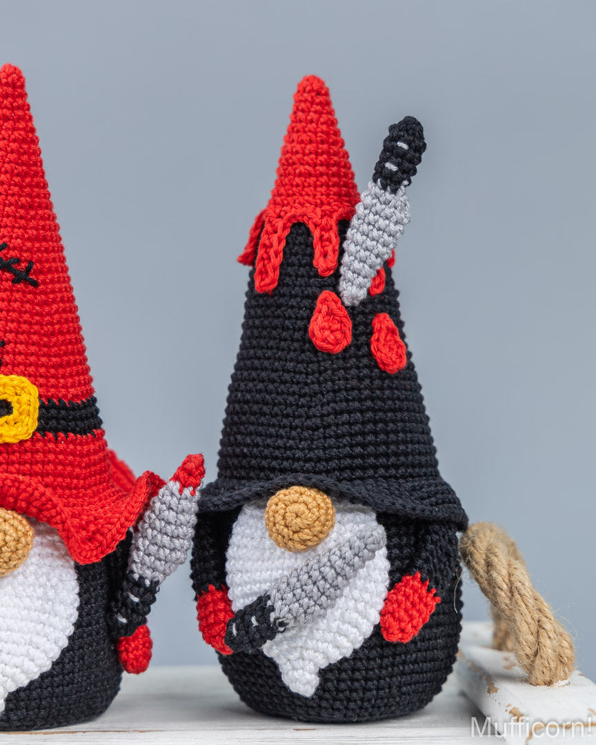 Halloween Crochet Patterns Bundle: Gnome Candy Keeper and Happoween gnomes