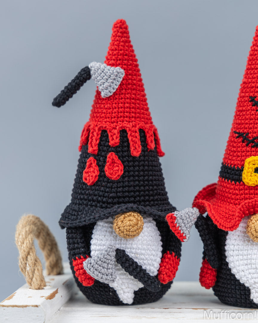 Halloween Crochet Patterns Bundle: Gnome Candy Keeper and Happoween gnomes