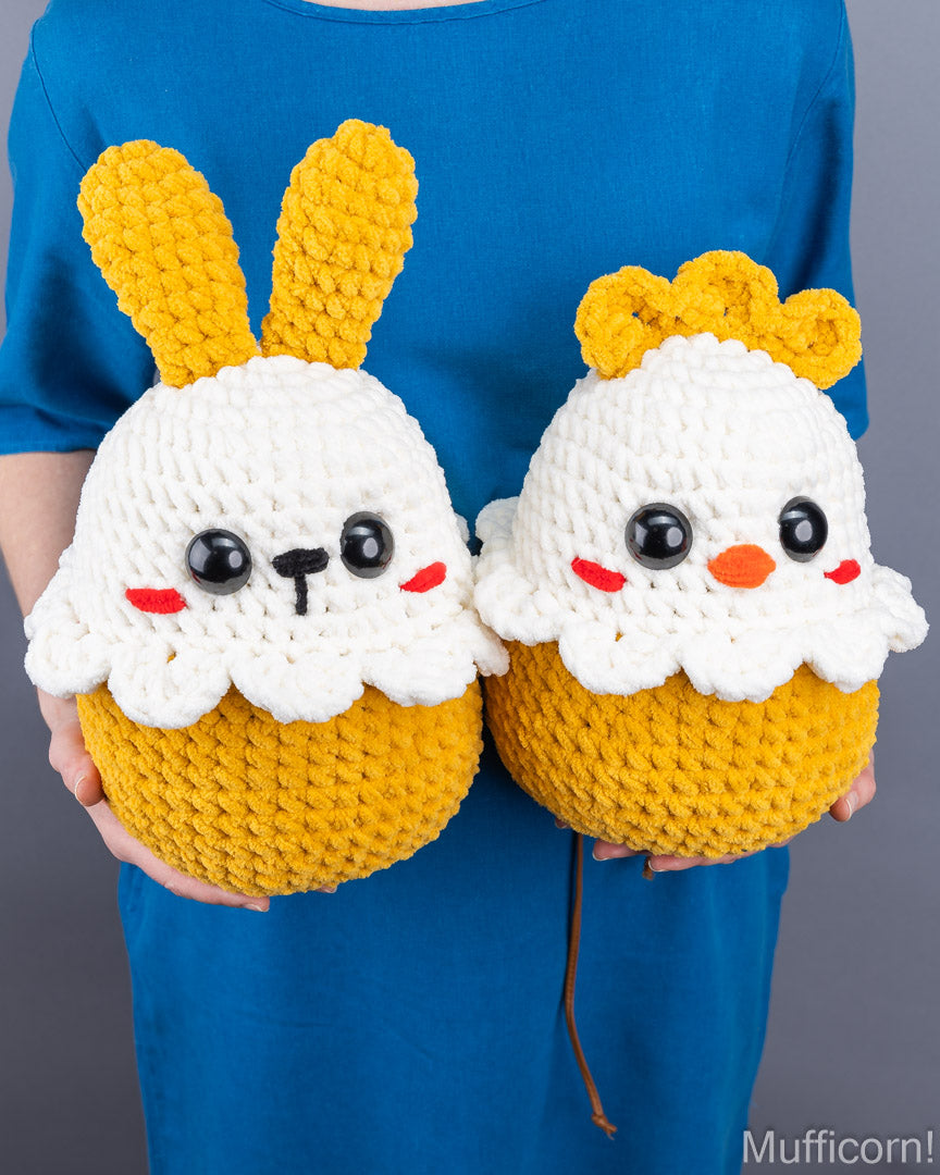 Plush Bunny & Chicken Bundle - Super Bulky Yarn
