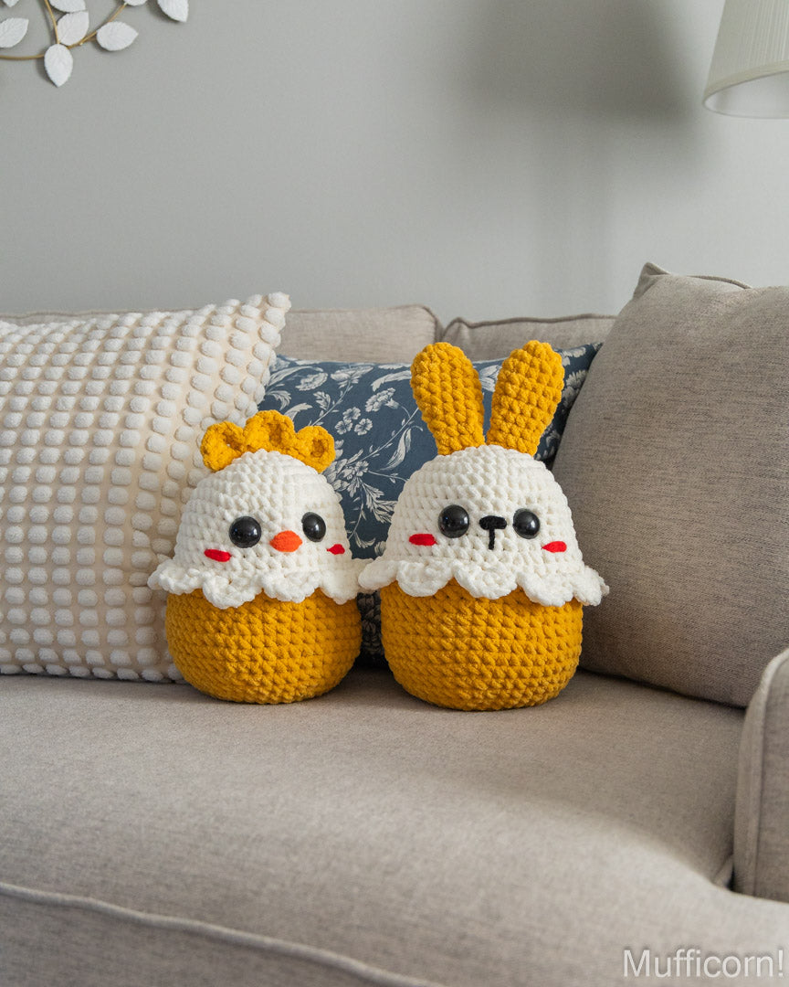Plush Bunny & Chicken Bundle - Super Bulky Yarn