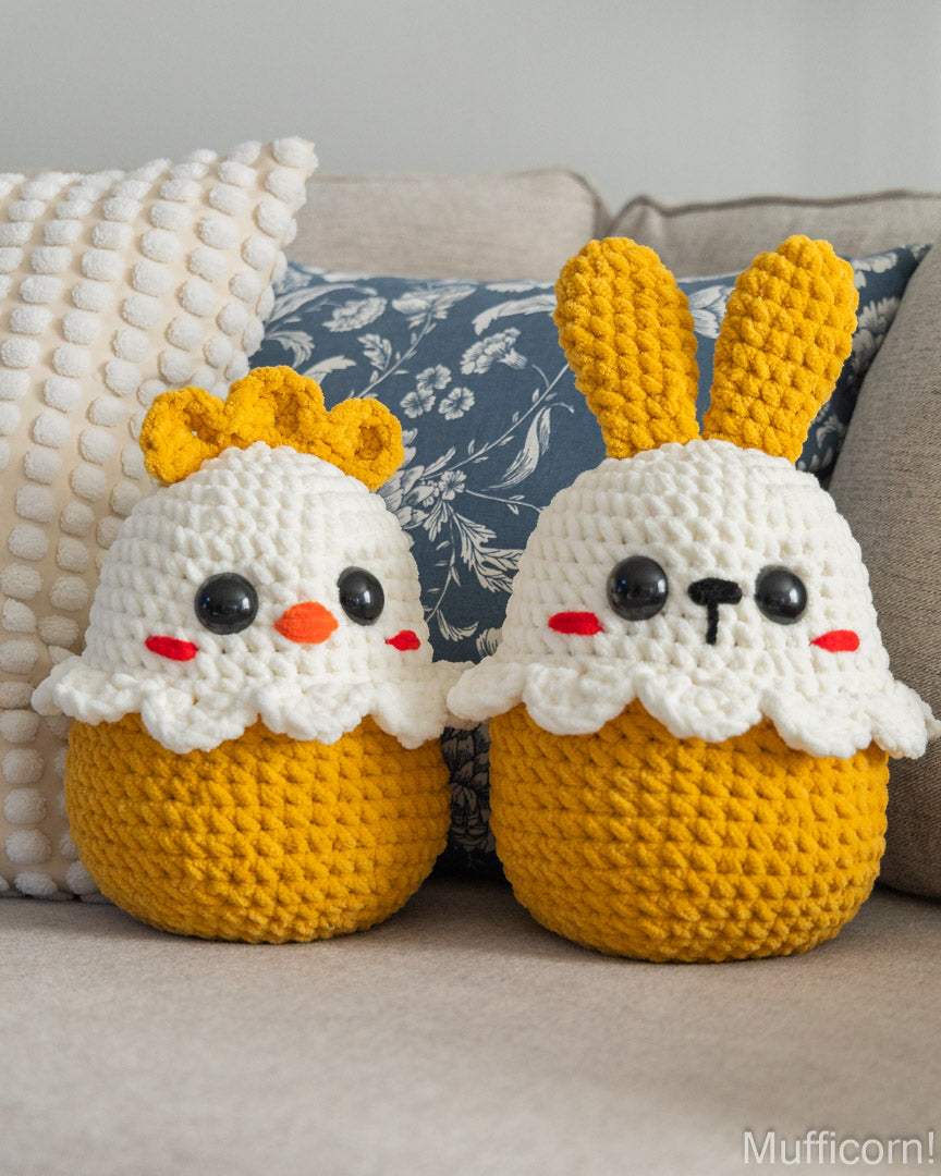 Plush Bunny & Chicken Bundle - Super Bulky Yarn