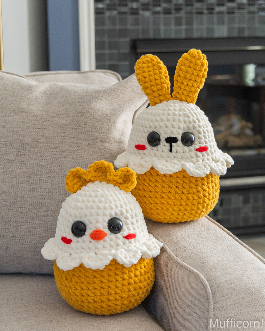 Plush Bunny & Chicken Bundle - Super Bulky Yarn