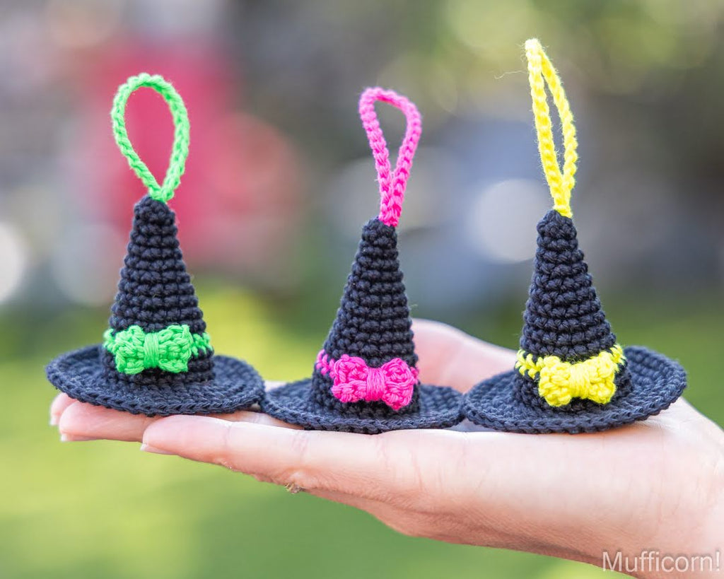Witch Hat Keychains with a Bow