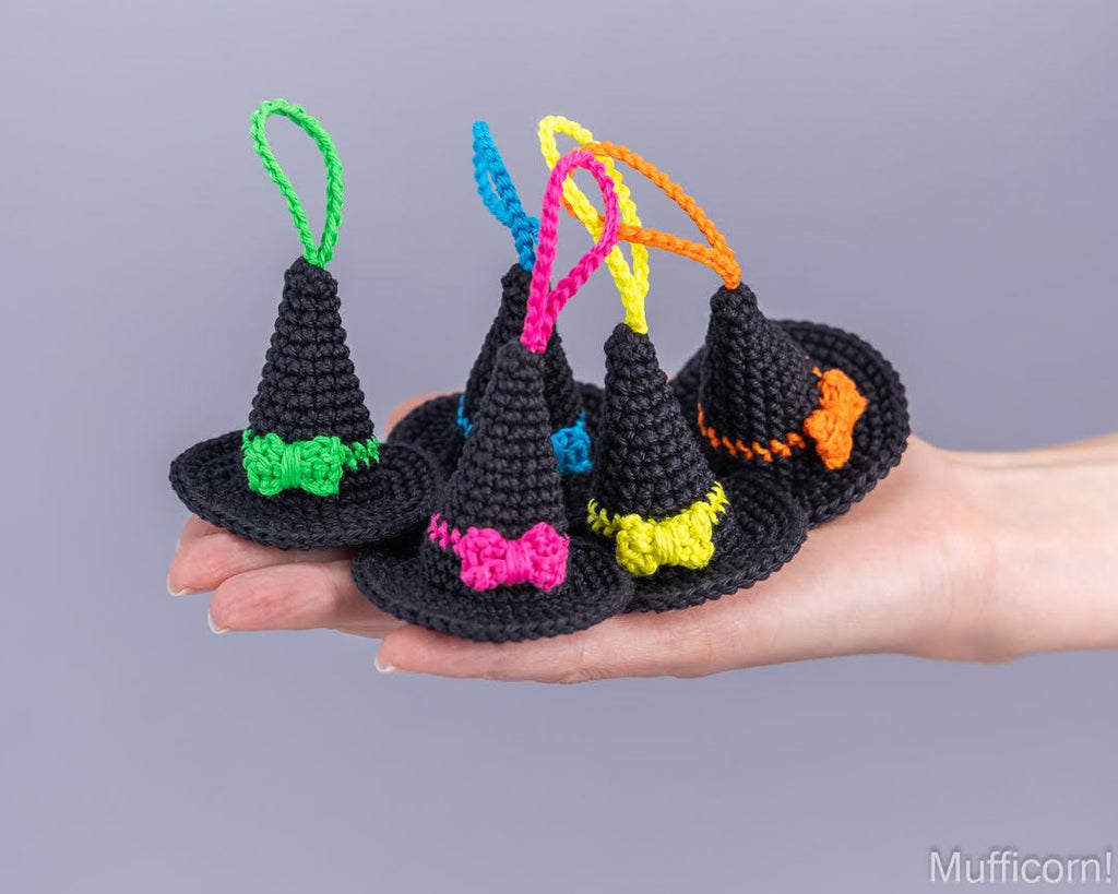 Witch Hat Keychains with a Bow