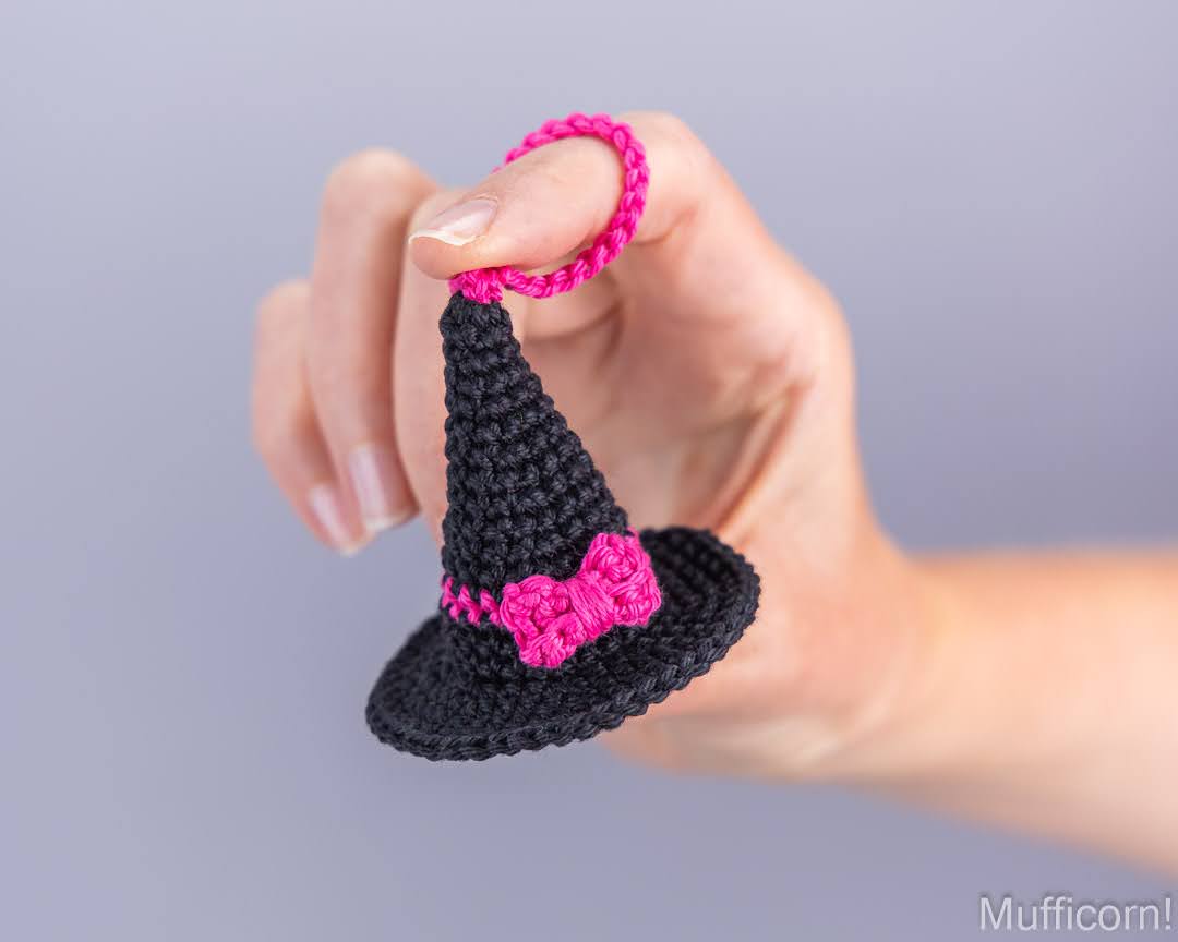 Witch Hat Keychains with a Bow