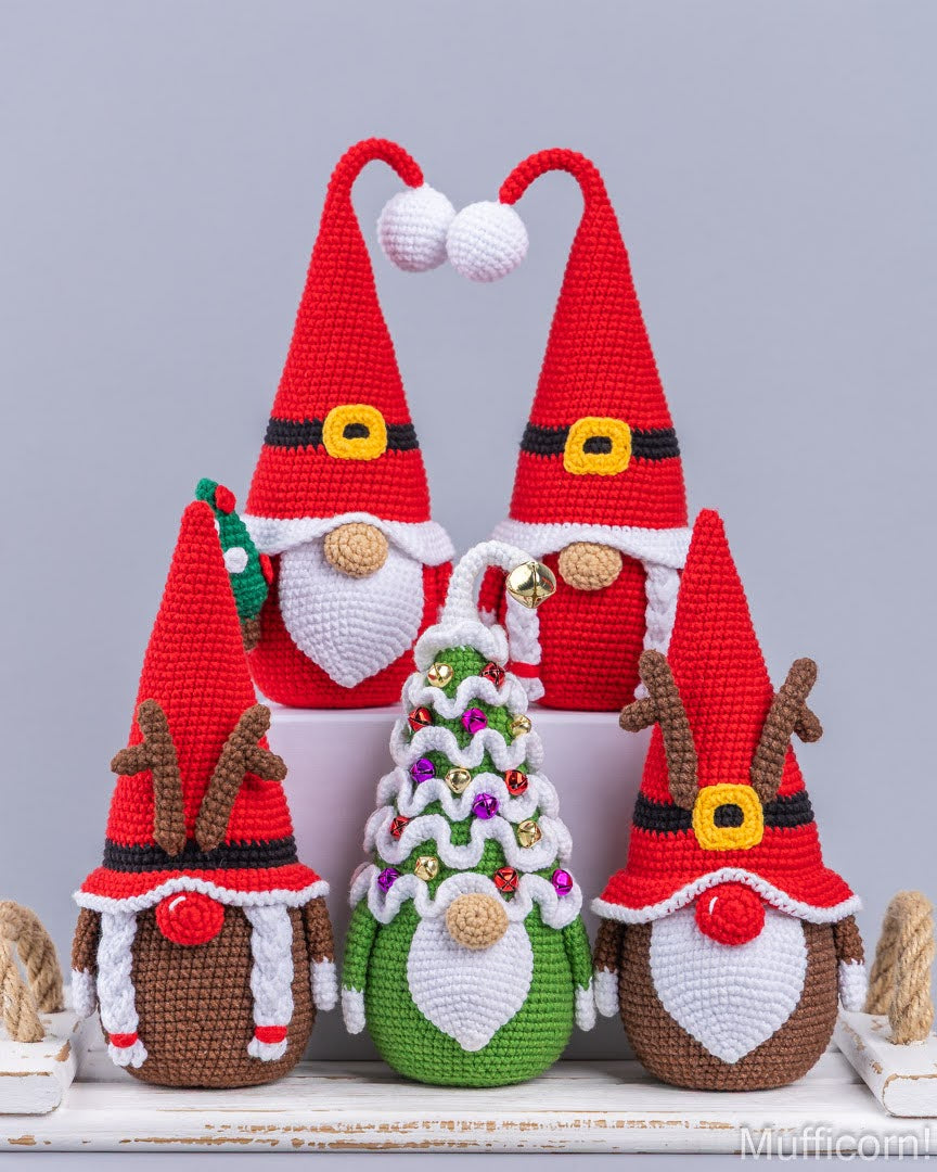 Crochet Patterns Bundle: Christmas Gnomes
