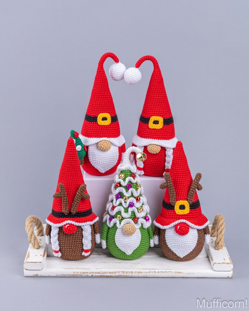 Crochet Patterns Bundle: Christmas Gnomes