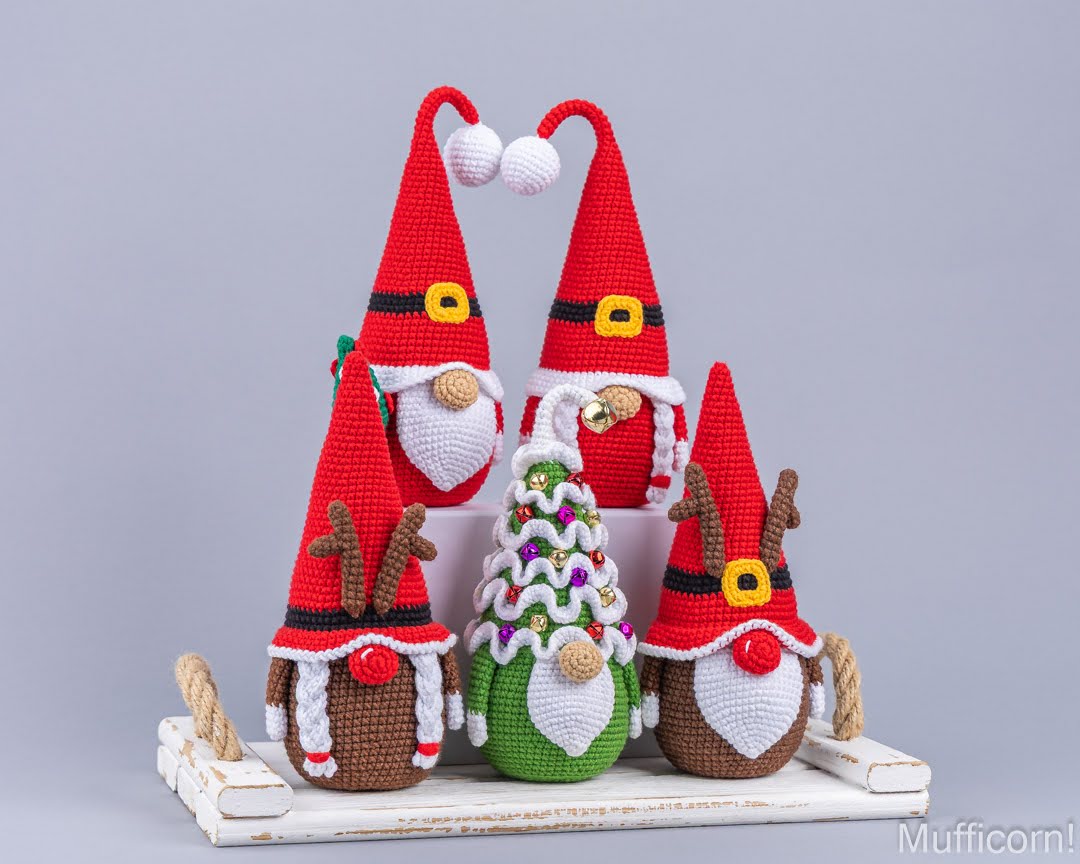 Crochet Patterns Bundle: Christmas Gnomes