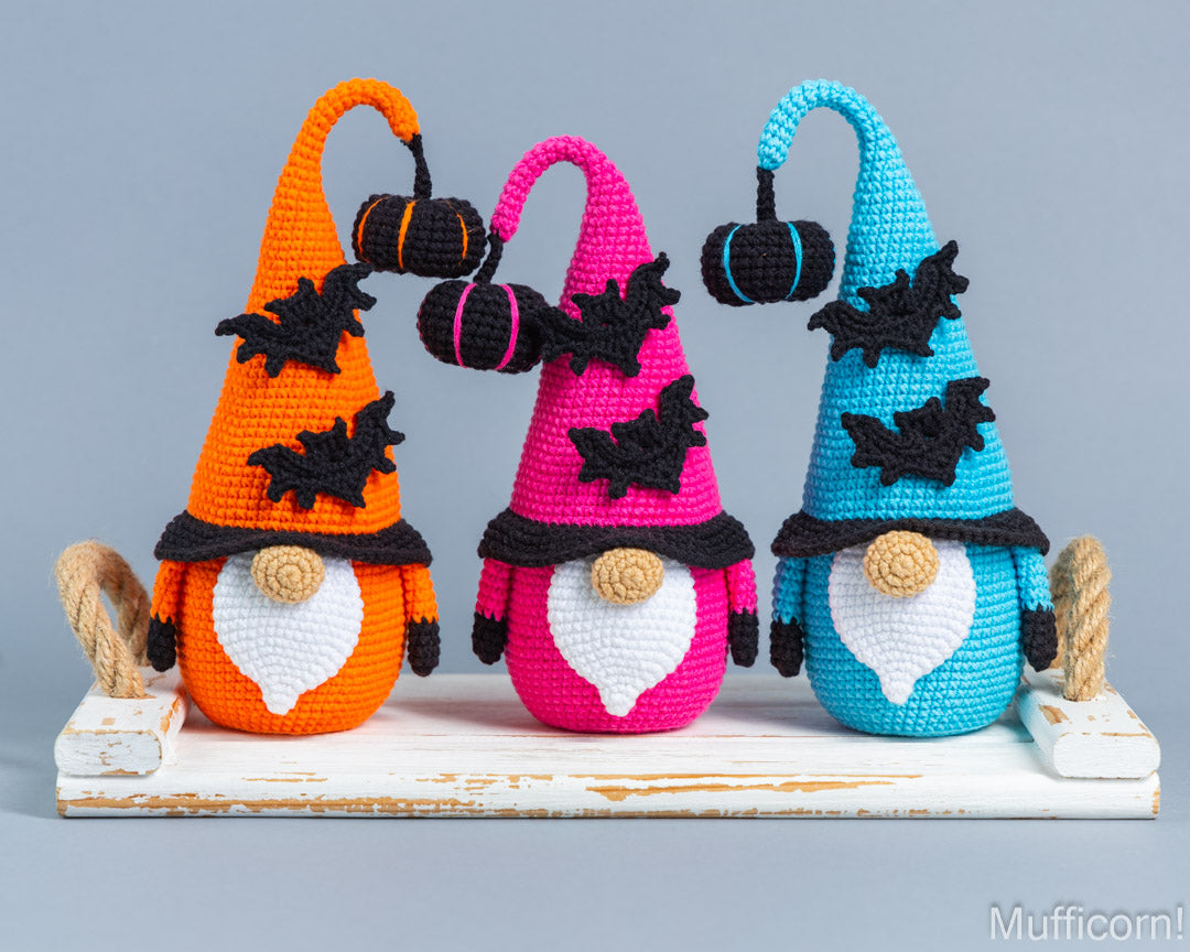 Gnome with Bat and Pumpkin