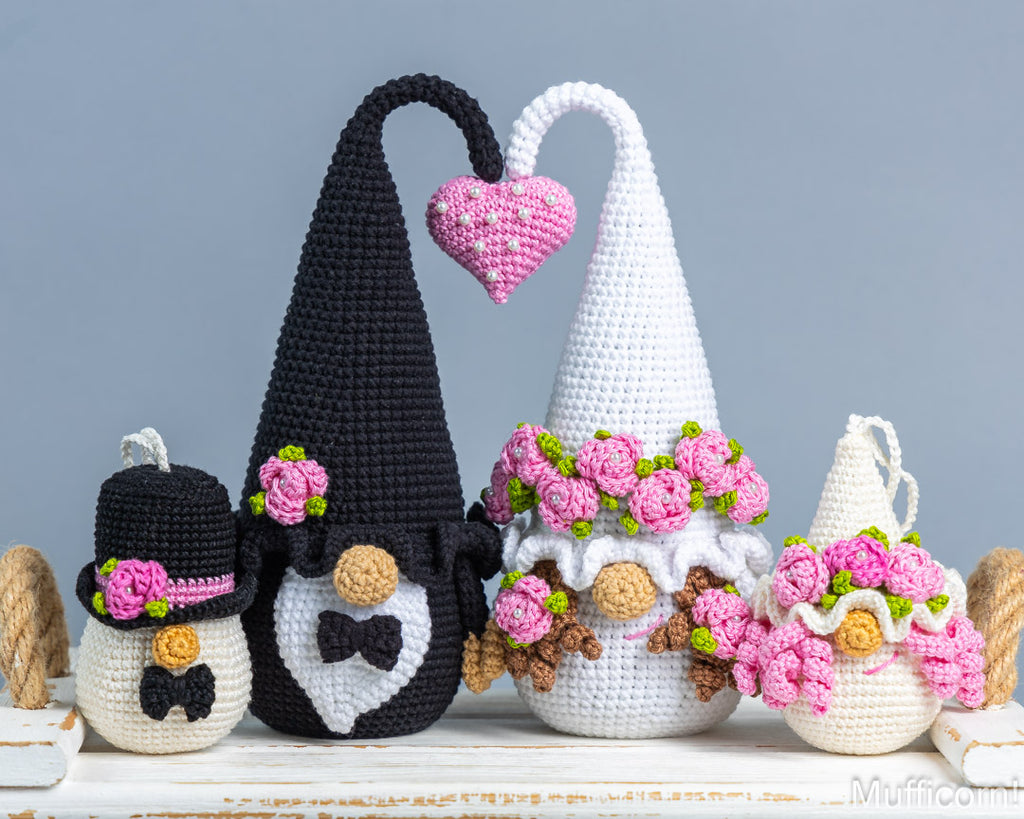 Crochet patterns bundle: Wedding Gnomes