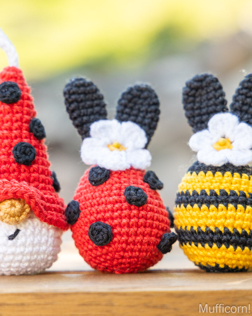 Bee & Ladybug Keychains & Bunny Ear Eggs Bundle
